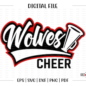 Cheer svg, Wolves Cheer svg, Cheerleading, Wolves, Wolf, Cheerleading, svg, dxf, eps, png, pdf, sublimation, cut file, htv, vector