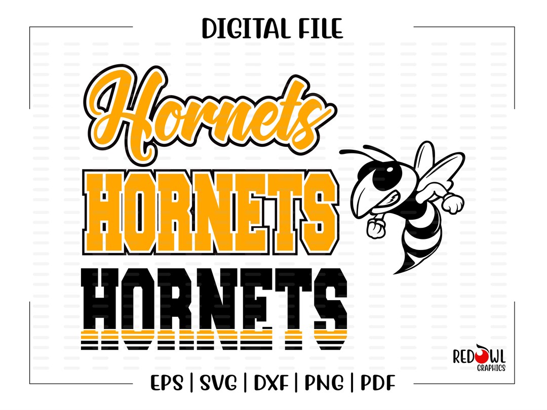 Hornet Svg Hornets Svg Hornet Hornet Script Block - Etsy