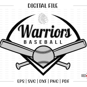 Baseball svg, Warrior Baseball svg, Warrior, Warriors, Baseball, svg, dxf, eps, png, pdf, sublimation, cut file, htv, vector, digital