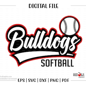 Softball svg, Bulldogge Softball svg, Bulldogge, Bulldoggen, Softball, Bulldogge Softball, svg, dxf, eps, png, pdf, sublimation, cut Datei, htv