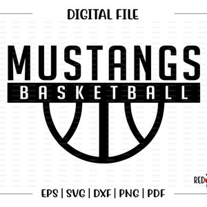 Mustang Basketball svg, Basketball svg, Mustang, Mustangs, Basketball, Team, Mascot, svg, dxf, eps, png, pdf, sublimation, cut file, htv