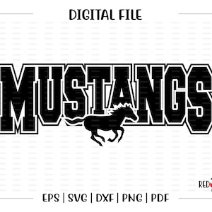 Mustangs svg, Mustang svg, Mustang, Mustangs, Clipart, vector, Team, Mascot, svg, dxf, eps, png, pdf, sublimation, cut file, htv