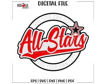 All Star svg, All-Star svg, Baseball svg, Baseboll, All Stars, All-Stars, svg, dxf, eps, png, pdf, sublimering, klippfil, htv, clipart, design