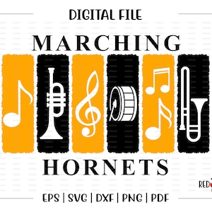 Marching Band svg, Hornet Band svg, Hornet, Hornets, Band, Marching, Marching Hornet, svg, dxf, eps, png, pdf, sublimation, cut file, htv