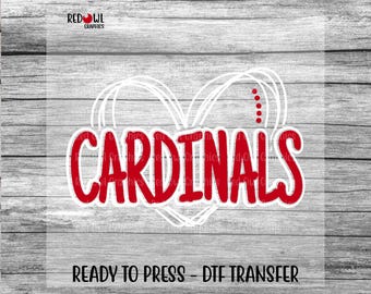Cardinals DTF, Cardinal, Ready to Press, Coach, Mom, Teacher, Custom DTF Transfer, Heat Transfer, dtf, Cardinals Transfer, Direct To Film