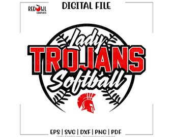 Softball svg, Trojan Softball svg, Trojan, Trojans, Softball, svg, dxf, eps, png, pdf, sublimation, cut file, htv, vector, digital