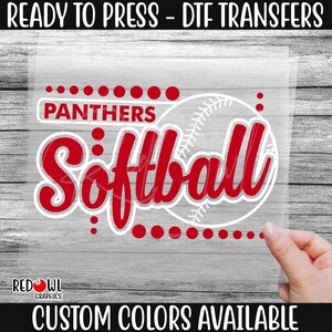 Ready To Press, Panther, Softball, Panthers, Paw, Custom DTF Transfer Heat Transfer,Panthers DTF, Panthers Transfer,Direct To Film