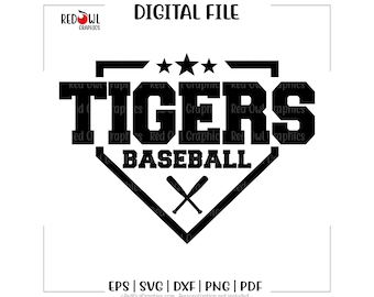 Baseball svg, Tiger Baseball svg, Tiger, Tigers, Baseball, svg, dxf, eps, png, pdf, sublimation, cut file, htv, clipart, digital