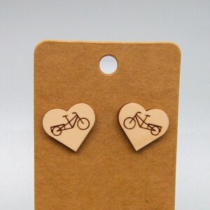 Longtail bicycle stud earrings, gift for bike riders, cyclist gift, gift for family biker, gift for cyclist birthday, cargo bike accessory