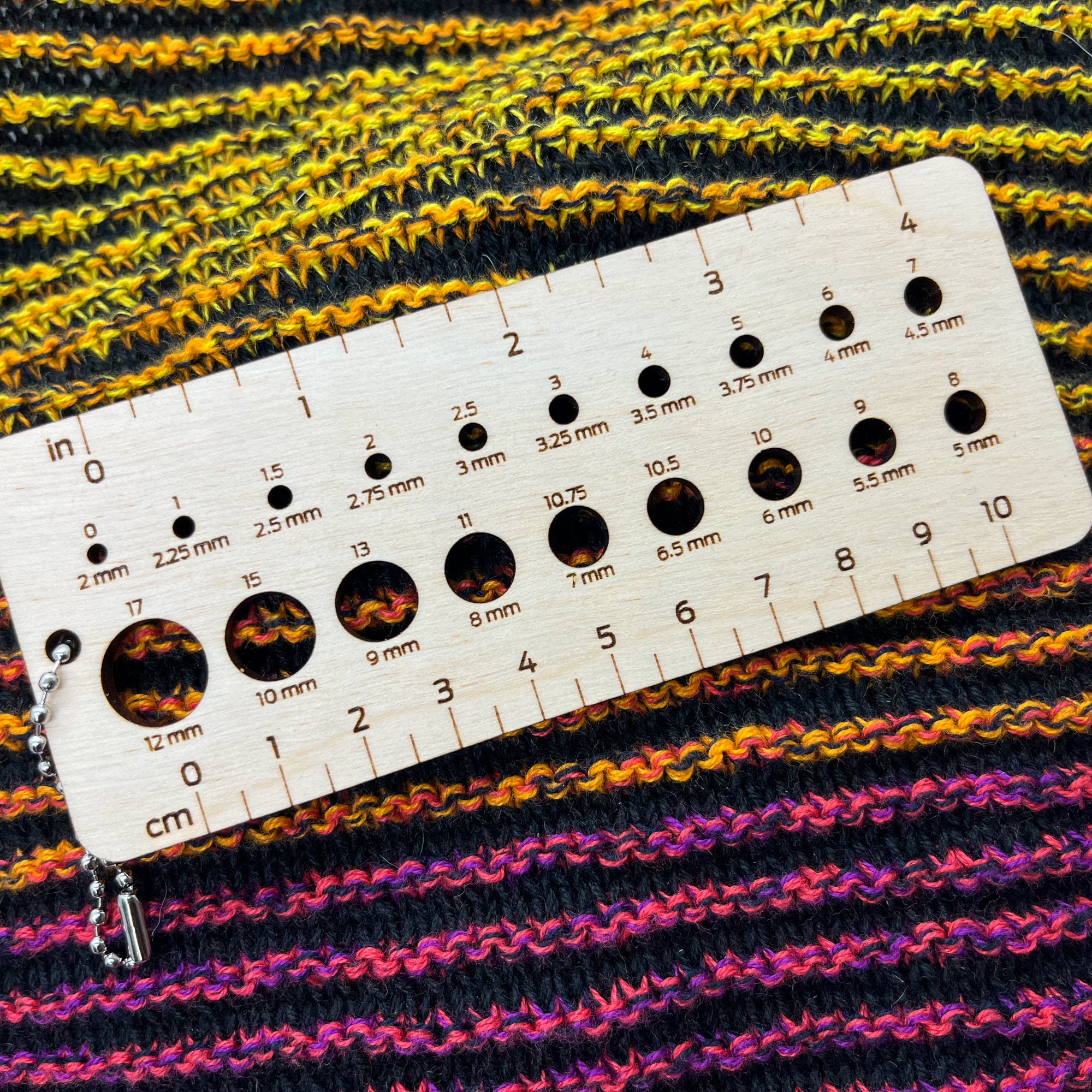 Ruler and Knitting Needle Sizer, Knitting Notion, Gift for Knitter ...