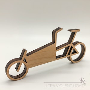 Cargo bike figurine, gift for bike riders, family bike gift, birthday gift for cyclist, bike decor, bicycle decoration, bakfiets gift