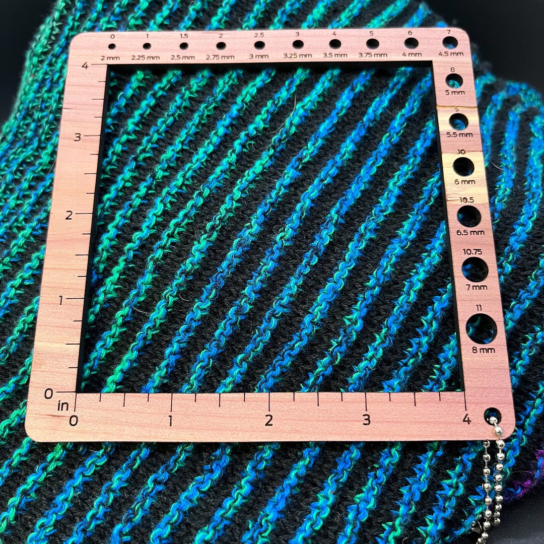 Knitting Swatch Gauge, Knitting Notion, Gift for Knitter, Knitting Tool ...