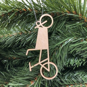 Box bike ornament, gift for bike riders, cyclist gift, family bike, family bike gift, family Christmas gift, cargo bike holiday, bakfiets