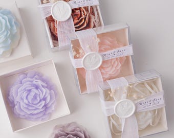 Pfingstrose Duftkerze Favor: Benutzerdefinierte Brautpartygeschenk