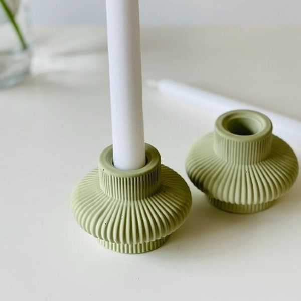Nordic Style Ceramic Candle Holder, desktop decor,  minimalist design , living room decor,  designs for you, handmade candlestick, candle