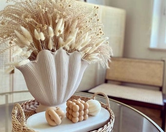 Seashell Vase  Oyster vase Creative  Shell Ceramic Vase Modern Arts Vases Flower Pot Home Decoration Wedding Party Table Center pieces