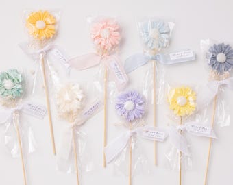 Gänseblümchen-Sojakerze Gefälligkeiten: Personalisierte Brautparty-Geschenke
