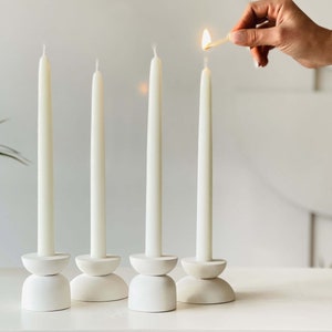 Candlestick Candle Holders , Ceramic Pillar Candle Holder , Holders Wedding Party Decoration , Matte Black Candle holder Sticks , image 4