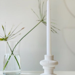 Nordic Style Ceramic Candle Holder, desktop decor, minimalist design , living room decor, designs for you, handmade candlestick, candle image 4