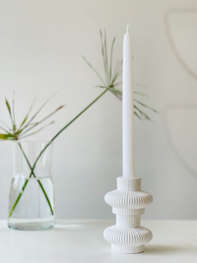 Nordic Style Ceramic Candle Holder Desktop Decor Minimalist Etsy