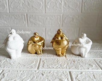 Fat Lady Nordic Creative Woman Statue, Curvy Girls Figurine