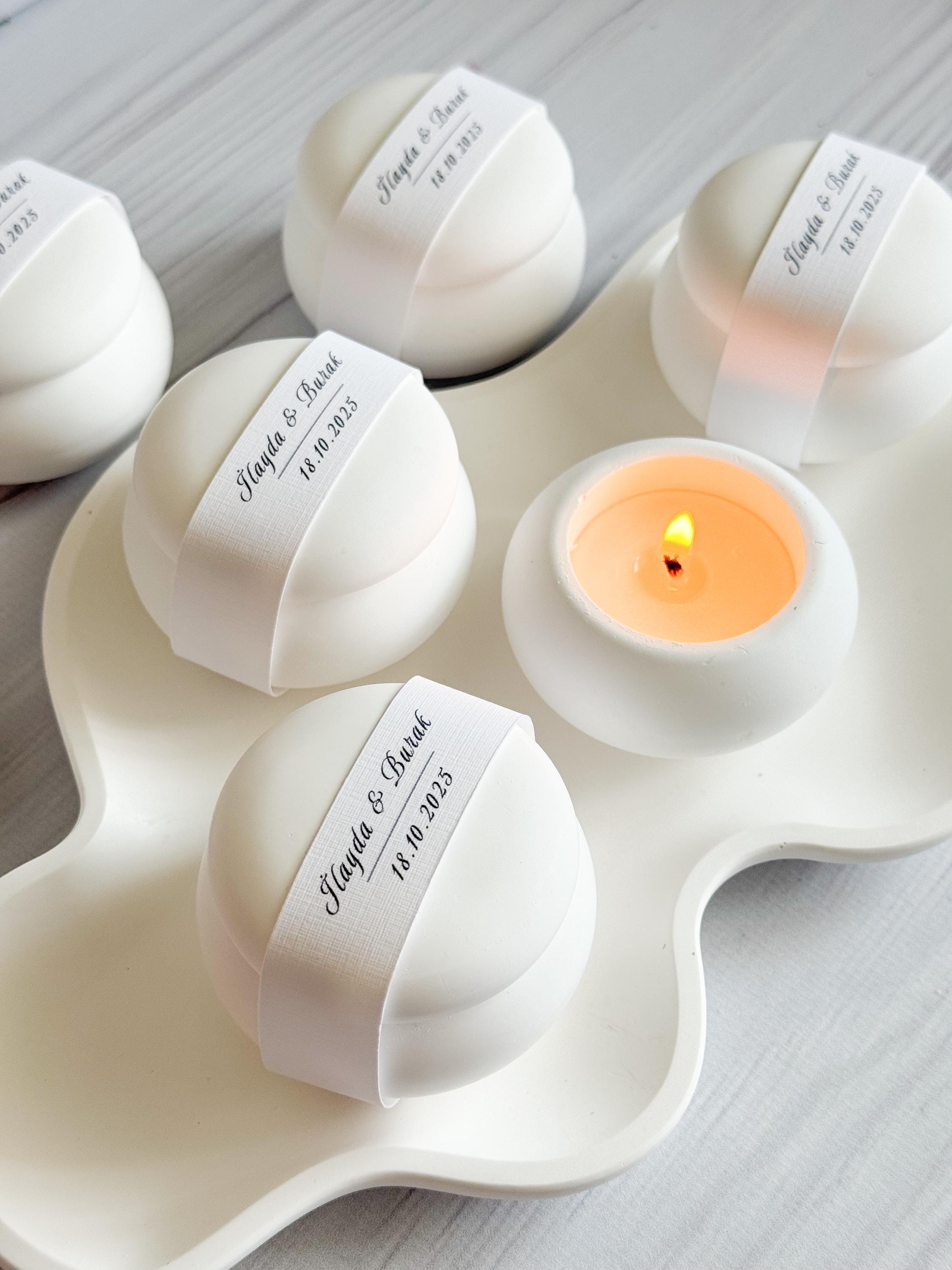 Personalized Soy Wax Wedding Favor Candle: Elegant Thank You Gift - Etsy