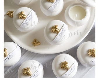 Personalisierte Hochzeitsgeschenke, Natürliche Sojawachs-Duftkerzen, Elegante Geschenkbox