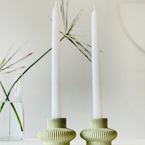 Nordischer Stil Keramik Kerzenhalter, Desktop-Dekor, minimalistisches Design, Wohnzimmerdekor, Designs für Sie, handgemachter Kerzenständer, Kerze Bild 8