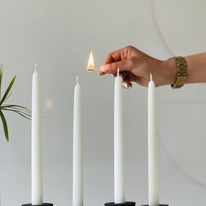 Candlestick Candle Holders , Ceramic Pillar Candle Holder , Holders Wedding Party Decoration , Matte Black Candle holder Sticks , image 2