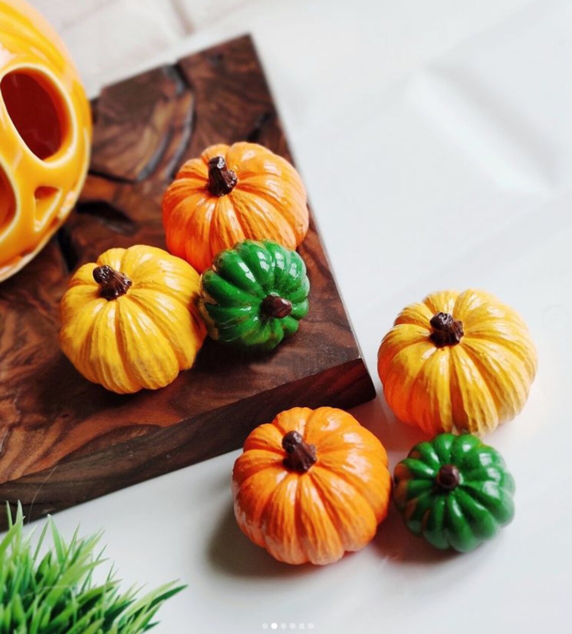 Set of Six Small Ceramic Pumpkins Handmade Ceramic Pumpkin Etsy UK