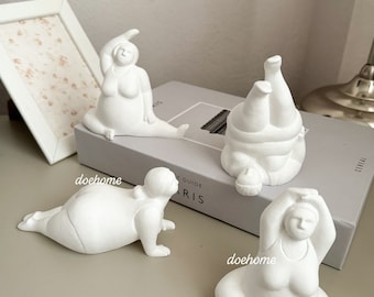 Nordic Fat Lady Sculpture Set - Figure SET - Raysin - Home Deco - Etsy