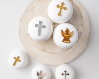 Personalized Baptism Favor Candle: Soy Wax Keepsake, Baby Naming Gift