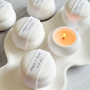 Custom Wedding Favor Candles: Soy Wax, Personalized Label
