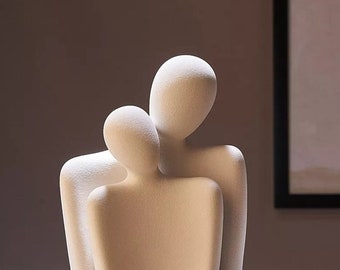 Lovers Couple Statue, Scandinavisch nieuwjaarscadeau, abstract kunstdecor, tv-unitdecor, Cadeau voor minnaar, pasgetrouwd stel cadeau nieuwjaarscadeau