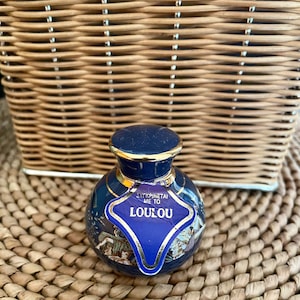 Vintage Bardaco Greece solid perfume pot / Old Porcelain Solid Perfume pot / Greek Hand Painted