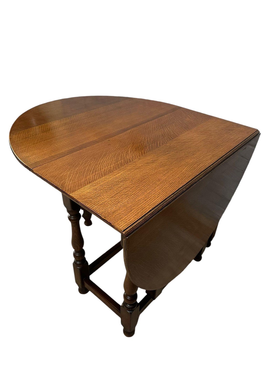 Vintage Oak Gateleg Table / Gate-leg Drop Leaf / Made in England 1940s ...