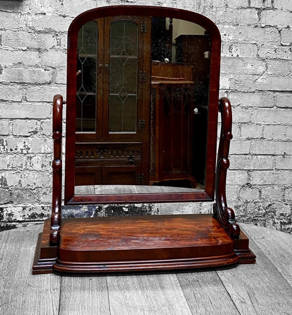 Antique Victorian Mahogany Dressing Table Mirror FREE DELIVERY Free standing Toilet Mirror Etsy