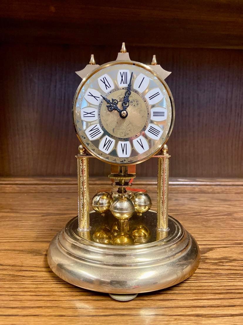 Vintage S.hailer Glass Dome Mantle Clock / Made in Germany / Etsy UK