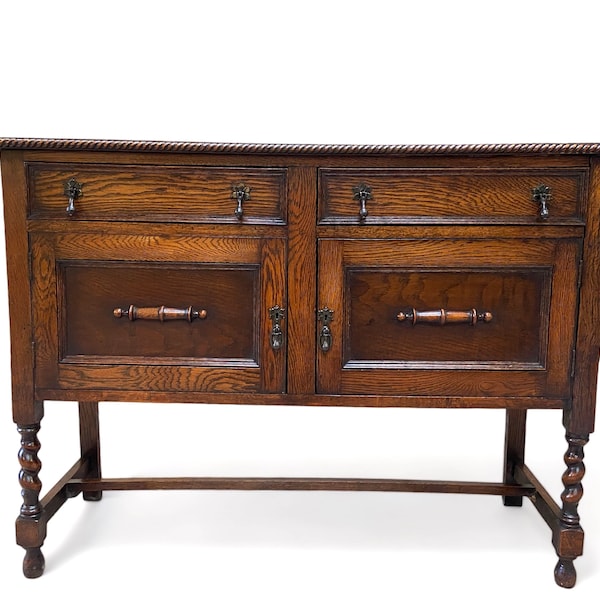 Antique Victorian Carved Oak Sideboard / Circa 1870 / FREE DELIVERY