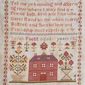 Sarah Footit, 1821, a pdf reproduction sampler