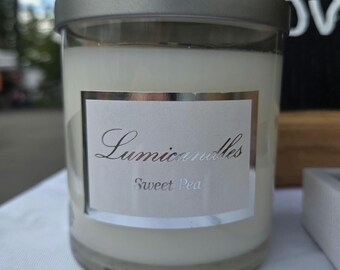 Handmade Paraffin Glass Jar Candle: Spa Aromatherapy Scent, 9 Oz.