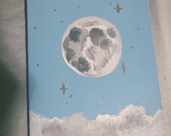 Moon acrylic painting