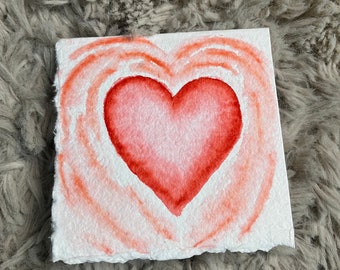 Valentine’s watercolor card