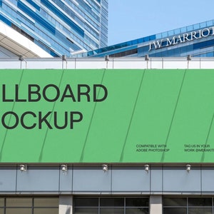 Out of Home Poster Billboard Mockup | Printed Vinyl Poster | Billboard Mockup for Photoshop | City Billboard Mockup | Smart Object Mockup