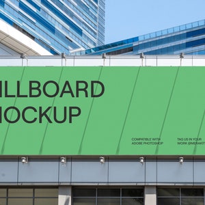 Out of Home Billboard Mockup | LED Screen Billboard | Billboard Tech Mockup for Photoshop | City Billboard Mockup | Smart Object Mockup