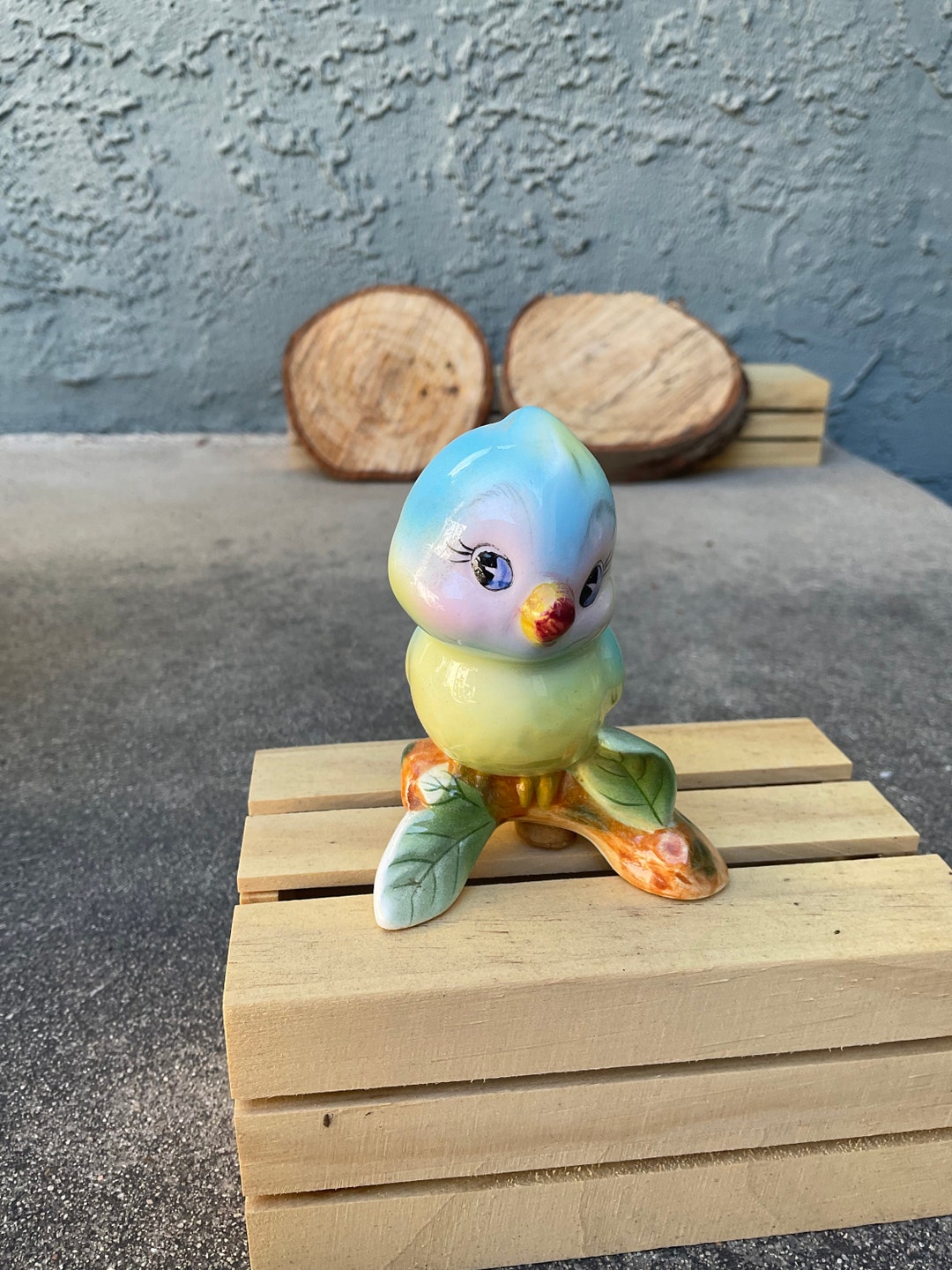 Single PY Miyao Blue Yellow Bird Salt/pepper Shaker Etsy