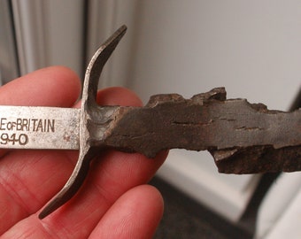 WW2 Battle of Britain 1940 American Forged in England Paperknife Blitz Relic