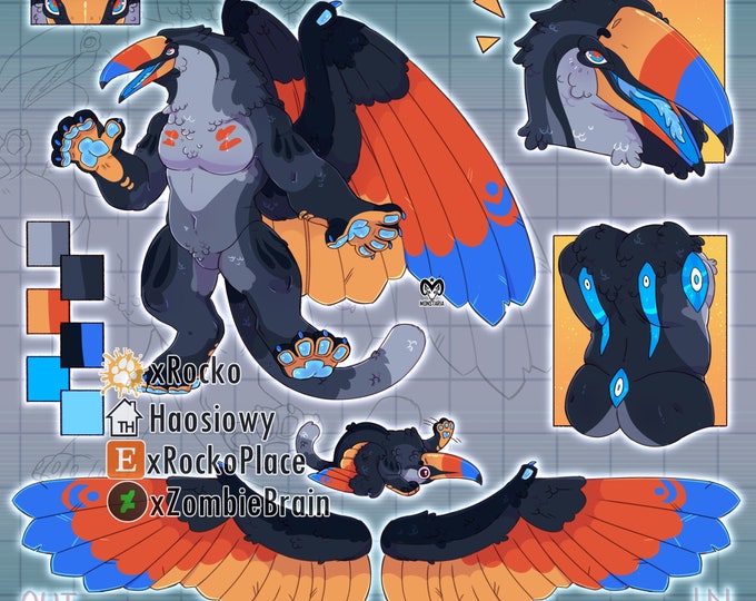 Toucan Fursona Adopt Furry Adoptable Character - Etsy