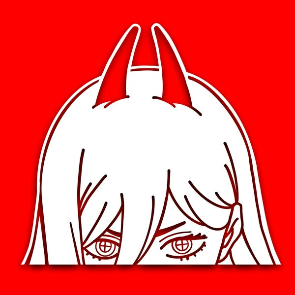 Power Blood devil anime peeker vinyl decal