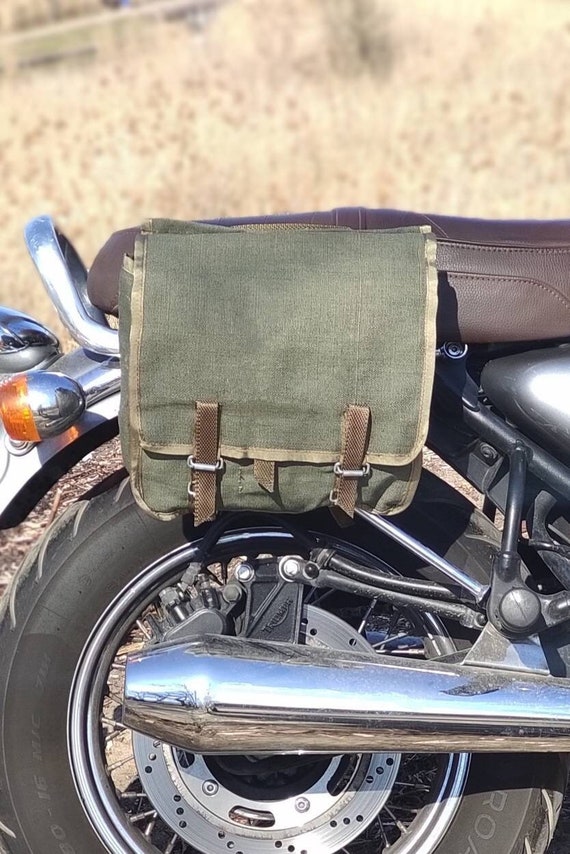 Pannier bag, Motorcycle saddle bag, Army surplus,… - image 1